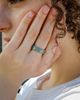 seree seree Gale Cyan Square Jade Ring - 2