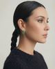 seree seree Half Moon Jade-Green Chalcedony Earrings - 2