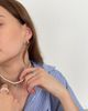seree seree Isa Beaded Pearl Jade Hoop Earrings - 5