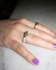 seree seree Isa Jade and Beaded Pearl Stretch Ring - 3