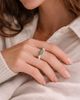 seree seree Isa Jade and Beaded Pearl Stretch Ring - 4