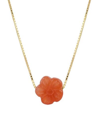 seree seree Kyoto Flower Agate Pendant Necklace