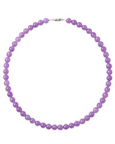 seree seree Lilac Purple Jade Beaded Necklace 