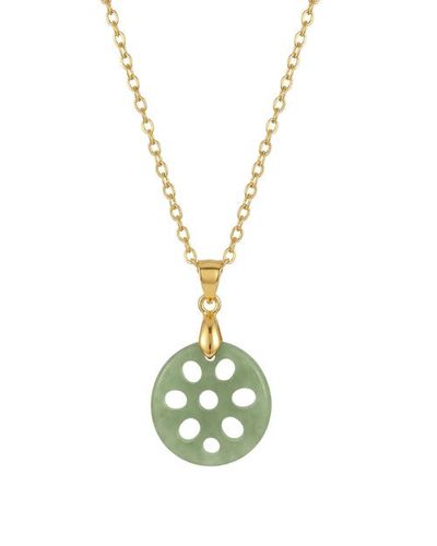 seree seree Lotus Root Jade Pendant Necklace