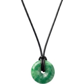 seree seree Medallion Green Jade Cord Necklace