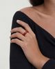 seree seree Persimmon Dark Orange Agate Ring - 2