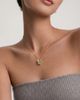 seree seree Puffed Heart Green Jade and Pearl Pendant Necklace - 2