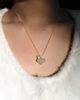 seree seree Puffed Heart Green Jade and Pearl Pendant Necklace - 4