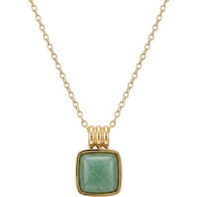seree seree Puzzle Jade-Green Aventurine Pendant Necklace