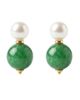 seree seree Robyn Pearl and Jade Drop Earrings - 1