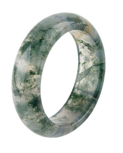 seree seree Seaweed Jade-Green Agate Ring 
