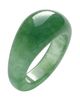 seree seree Thin Dome Jade-Green Aventurine Signet Ring  - 1