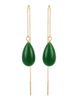 seree seree Waterdrop green drop earrings - 1