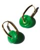 seree seree Willow Jade-Green Gemstone Hoop Earrings - 3