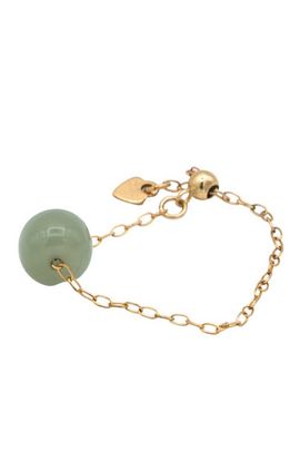 seree seree Zodiac Libra Skinny Chain Jade Ring
