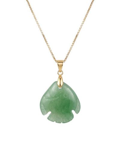 seree seree Zodiac Pisces Jade-Green Aventurine Necklace