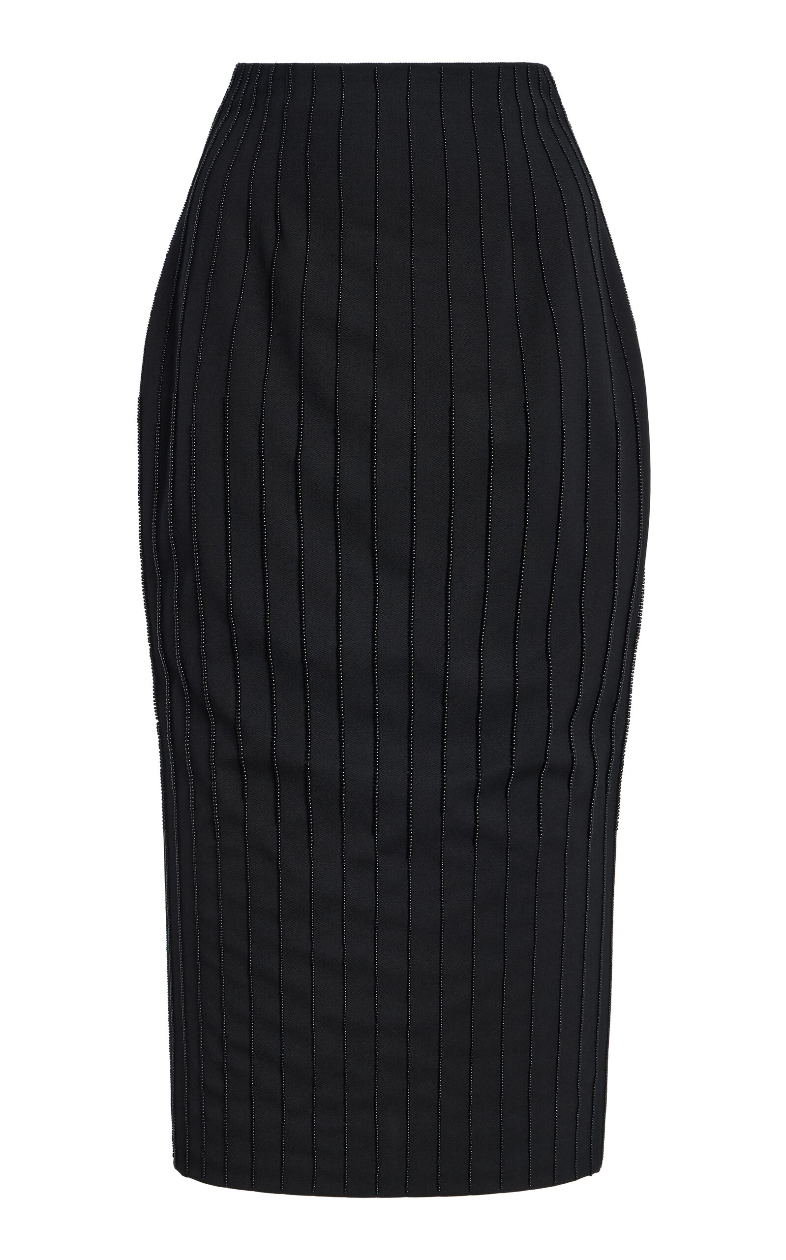 Sergio Hudson Sergio Hudson HandEmbroidered Stretch Crepe Pencil Skirt
