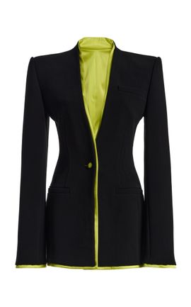 Sergio Hudson Sergio Hudson SingleBreasted Blazer with Edge Detail