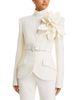 Sergio Hudson Sergio Hudson Wool Blend Collarless Blazer - 1