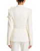 Sergio Hudson Sergio Hudson Wool Blend Collarless Blazer - 4