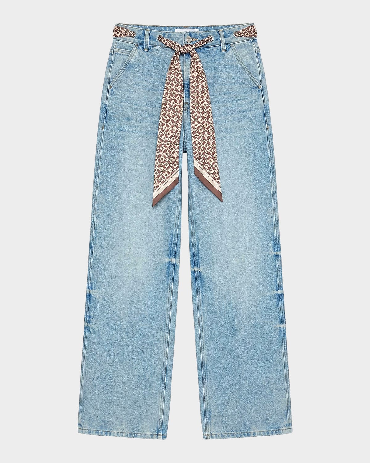 SEROYA Bond Sash Belt Baggy Jeans