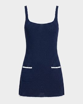 SEROYA Brianna Crochet Mini Dress
