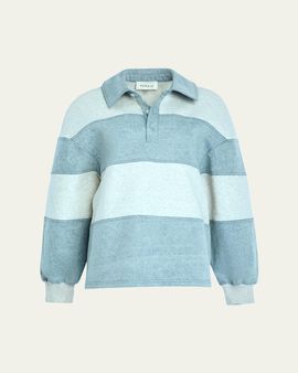 SEROYA Cher Striped Denim Top