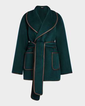 SEROYA Dulcetta Wool-Blend Wrap Coat