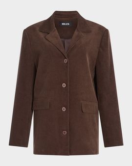 SEROYA Hera Corduroy Single-Breasted Blazer