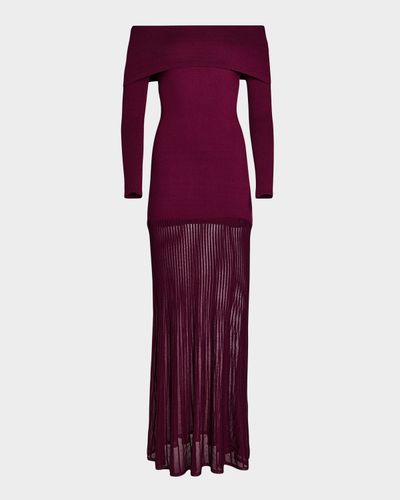 SEROYA Isotta Off-Shoulder Knit Dress