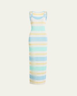 SEROYA Jasmine Striped Knit Maxi Dress