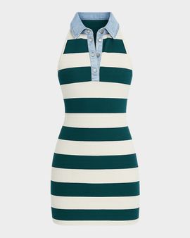 SEROYA Jones Striped Mini Dress