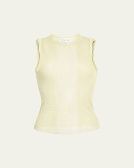 SEROYA Jori Ribbed Semi-Sheer Tank Top
