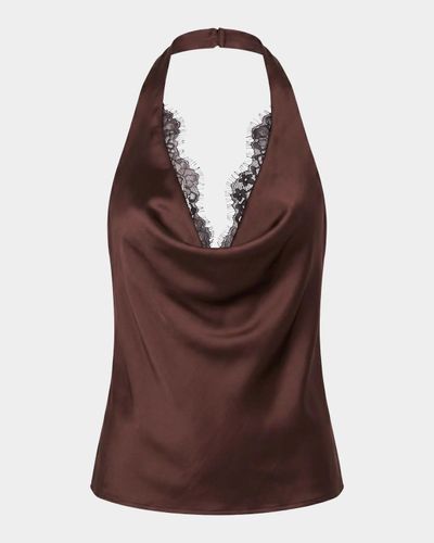 SEROYA Lovella Satin Halter Top