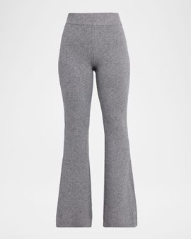 SEROYA Mickie Wool-Blend Knit Flare Pants