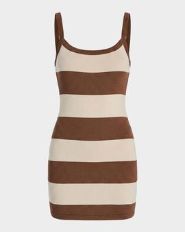 SEROYA Nolita Striped Knit Mini Dress