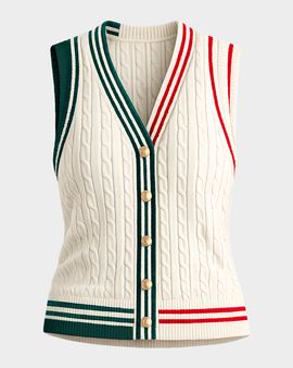 SEROYA Pearson Cable-Knit Vest