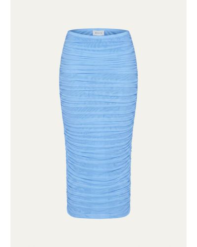 SEROYA Pia Ruched Midi Skirt
