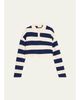 SEROYA Ryla Striped Polo Sweater - 1