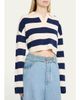 SEROYA Ryla Striped Polo Sweater - 4