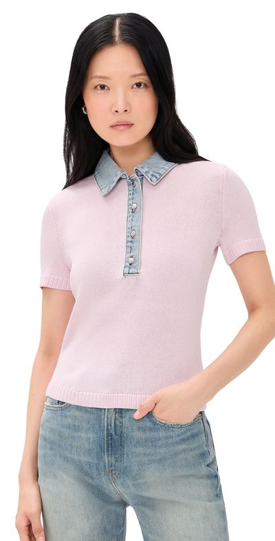 SER.O.YA SER. O.YA Erika Knit Top Petal Pink/Coast