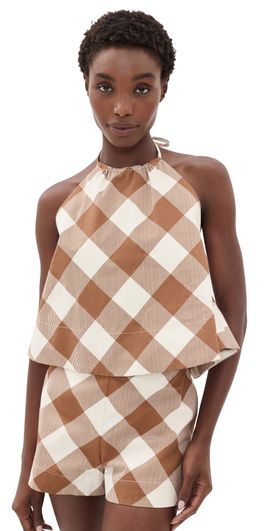 SEROYA SEROYA Brissa Top Cedarwood Gingham