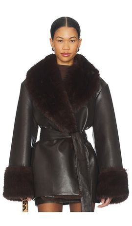 SEROYA SEROYA Daly Leather Coat