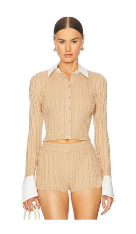 SER.O.YA SER.O.YA Eloise Cable Knit Cardigan