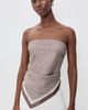SEROYA SEROYA Hark Satin Scarf Top Cocoa Mosaic - 2