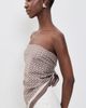 SEROYA SEROYA Hark Satin Scarf Top Cocoa Mosaic - 4