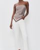 SEROYA SEROYA Hark Satin Scarf Top Cocoa Mosaic - 5