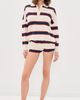 SEROYA SEROYA Kel Knit Hot Shorts Eggshell Stripe - 5