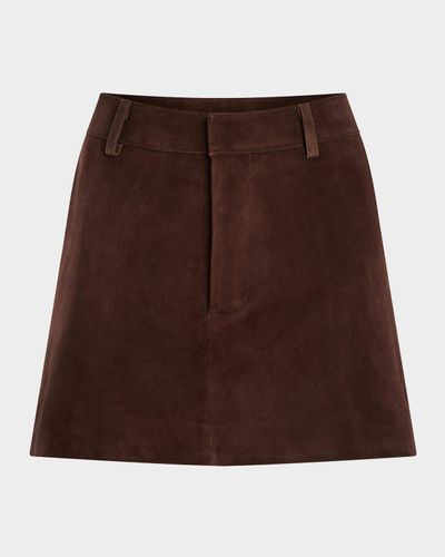 SEROYA Torrance Suede Mini Skirt