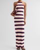 SEROYA Women's Arrabella Striped Halter Maxi Dress - 2